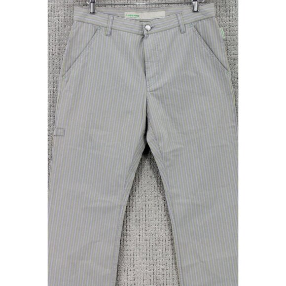 Alberto Golf Pants By Alex Cejka Mens Size 48 Gray Striped Stretch Fit NWT - Picture 2 of 9